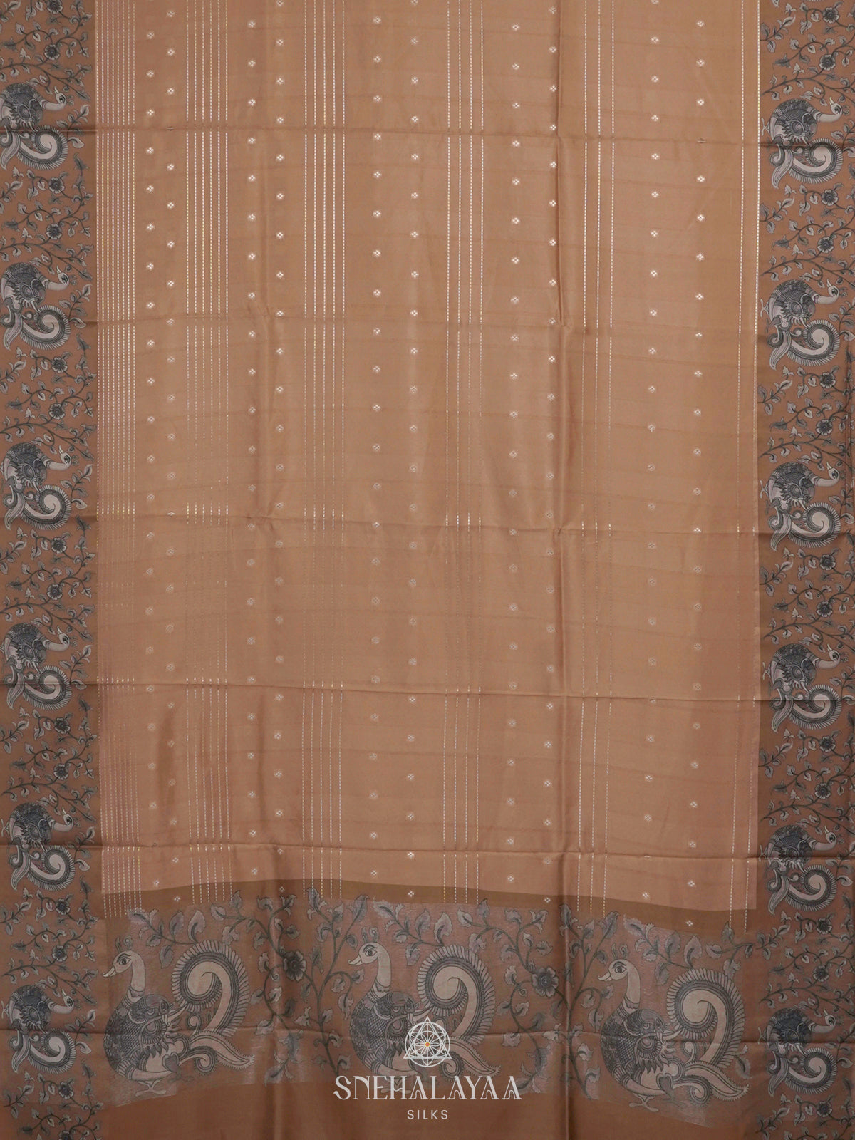Pale Brown Dola Saree