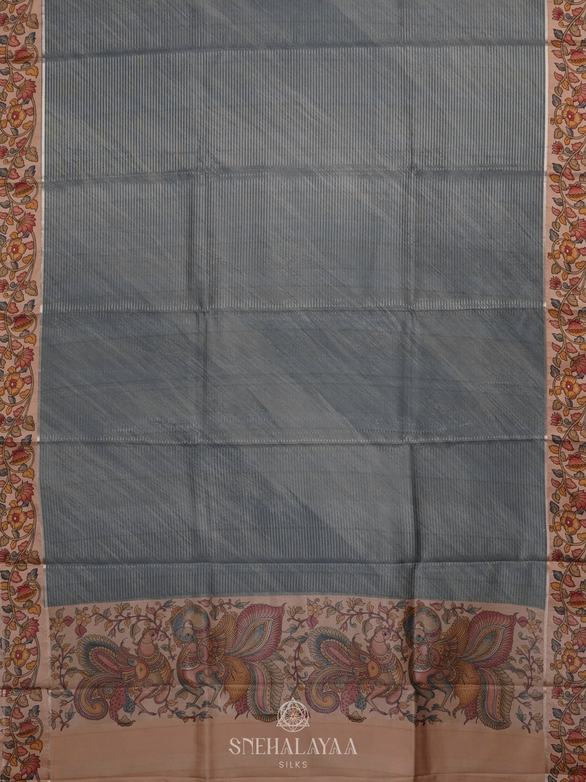 Teal Blue Dola Saree