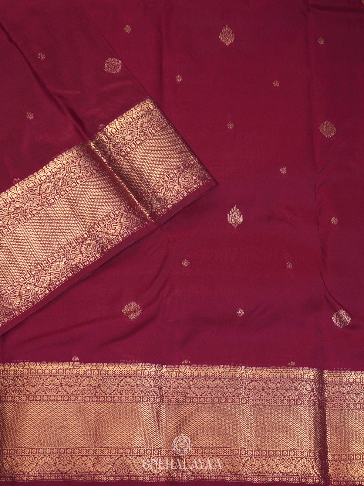 Maroon Art Silk Saree