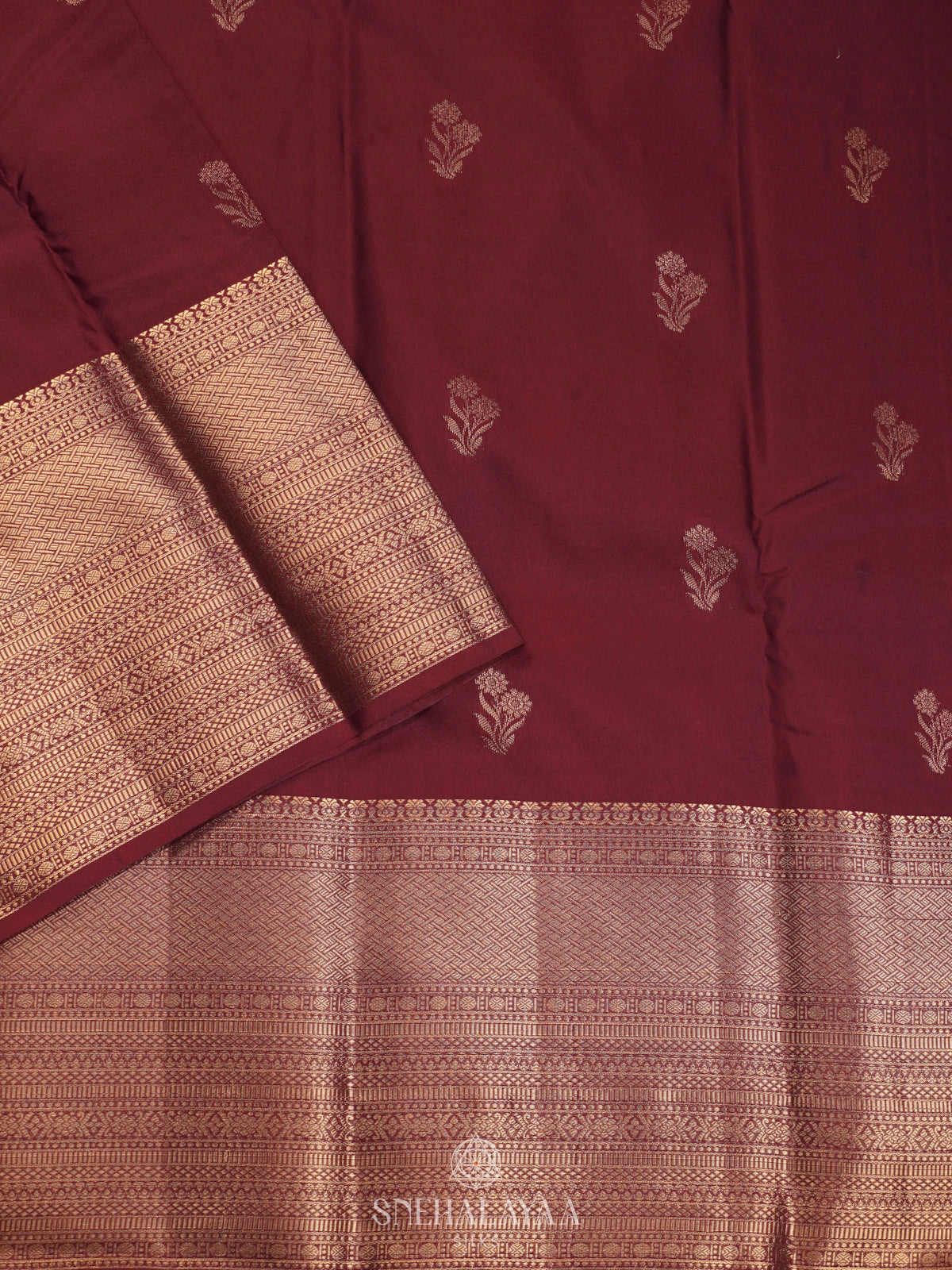 Maroon Art Silk Saree