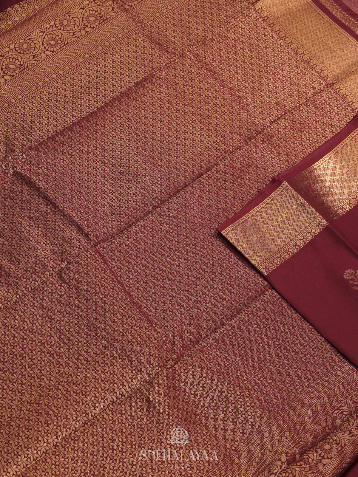 Maroon Art Silk Saree