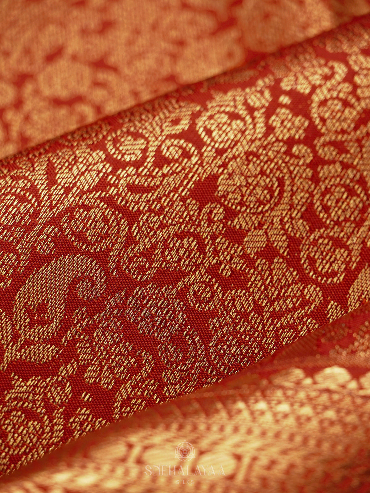 Orange Art Silk Saree