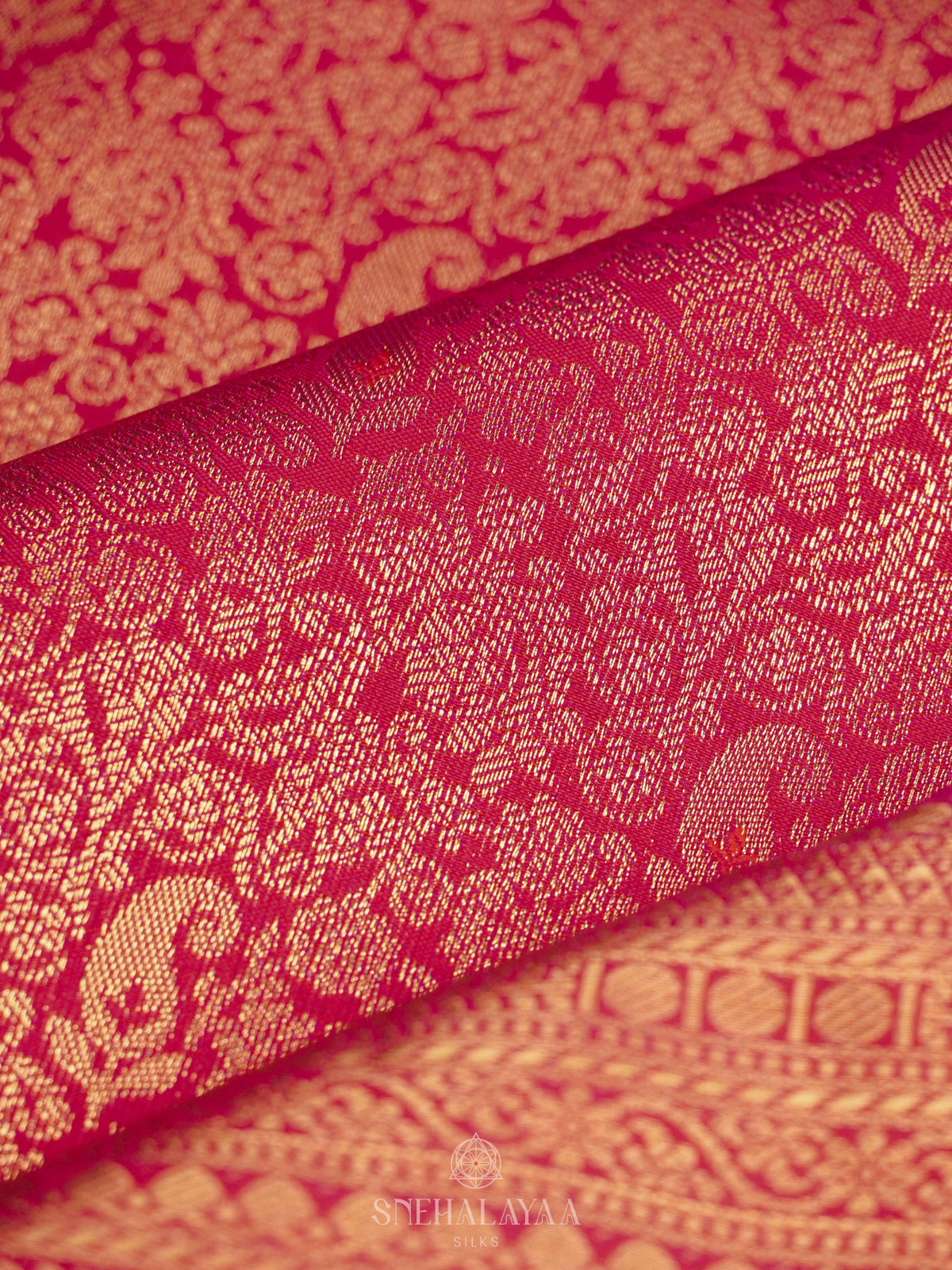 Pink Art Silk Saree