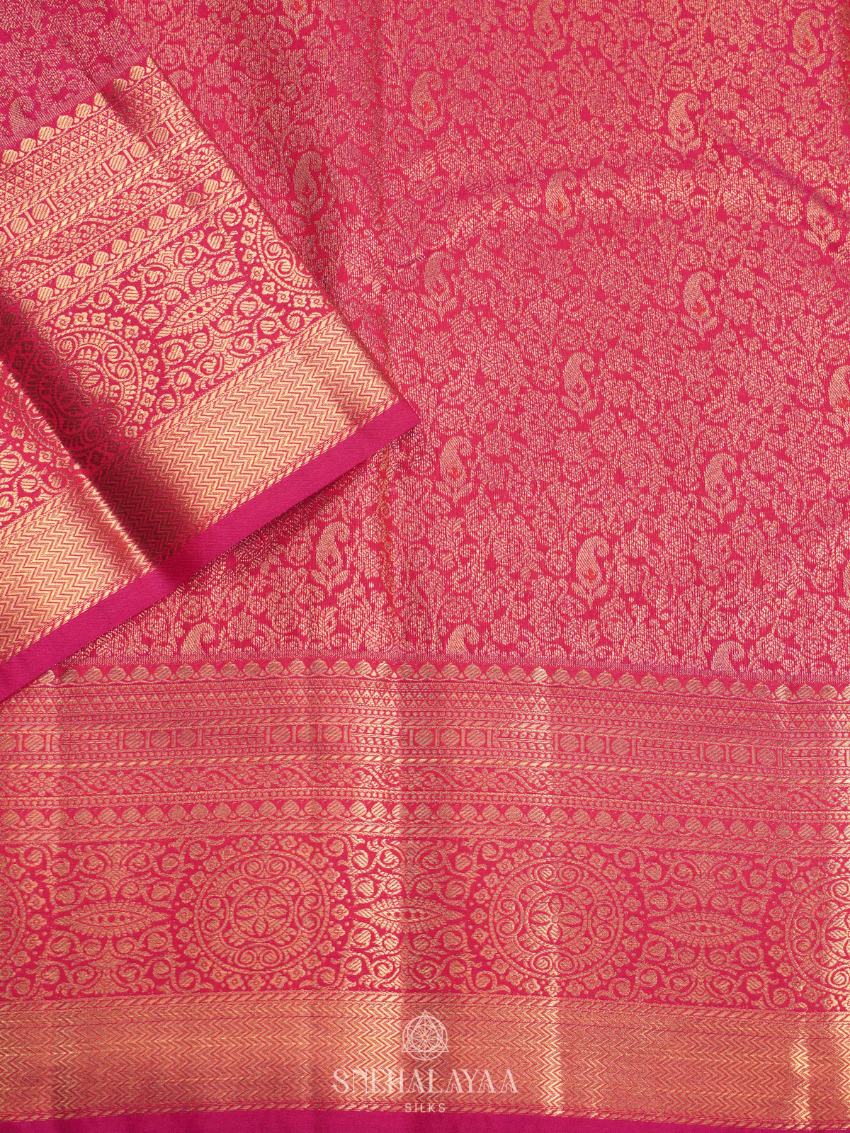 Pink Art Silk Saree