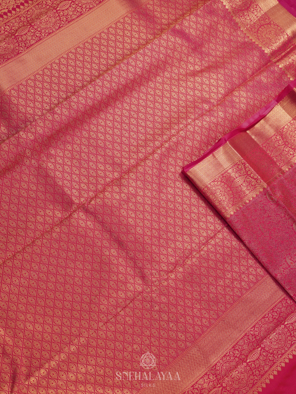 Pink Art Silk Saree