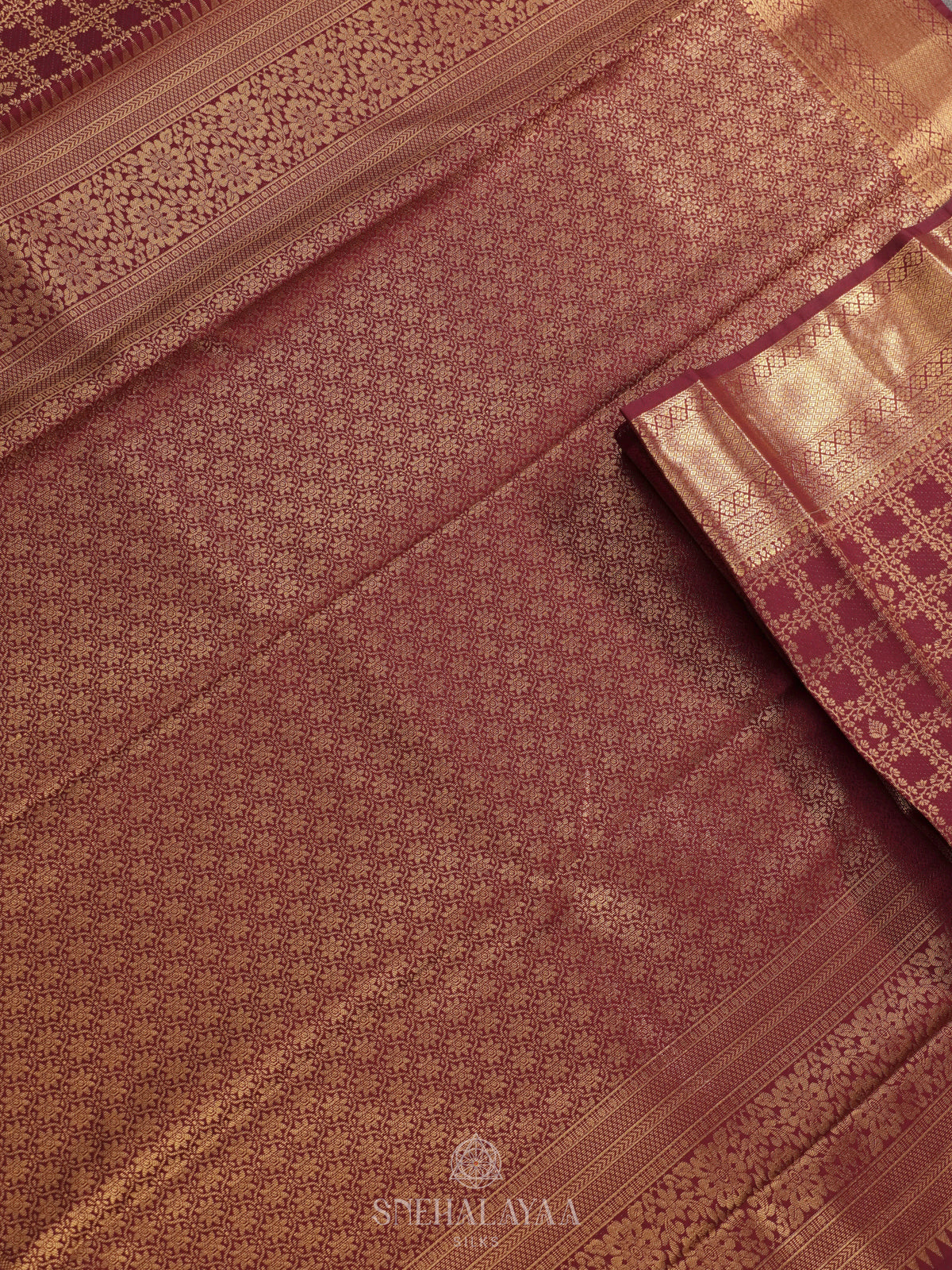 Maroon Art Silk Saree