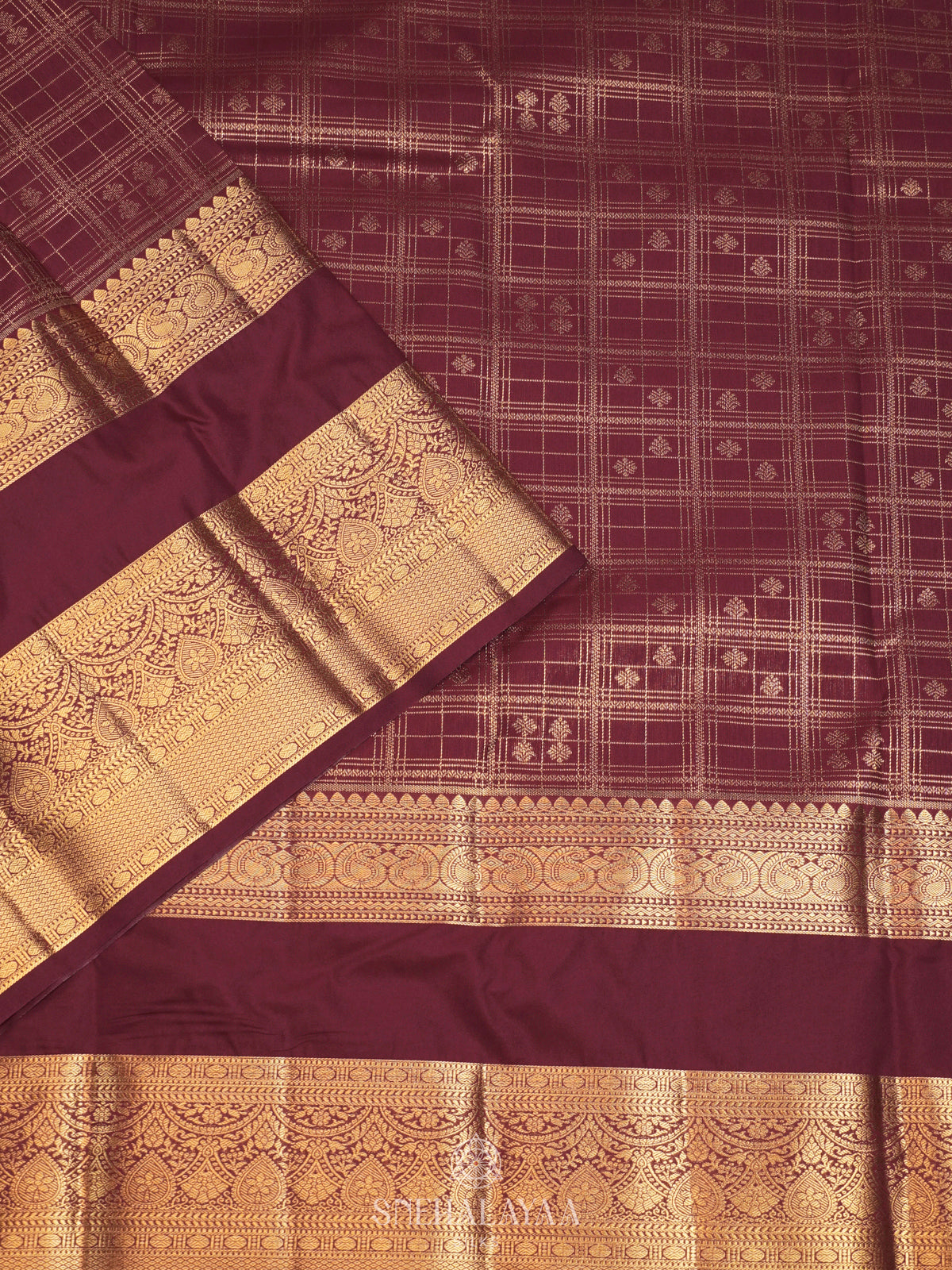 Brown Art Silk Saree
