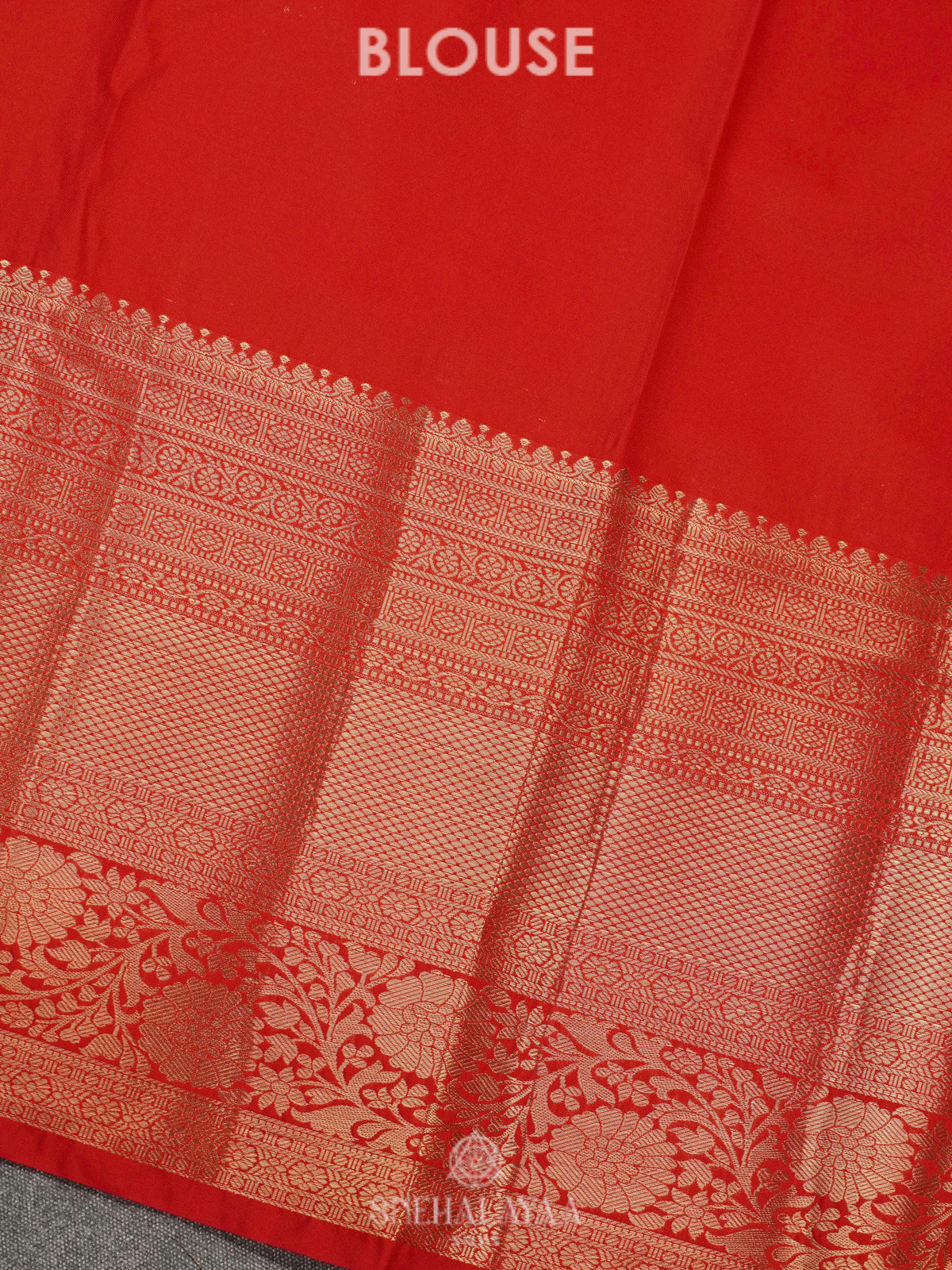 Orange Art Silk Saree