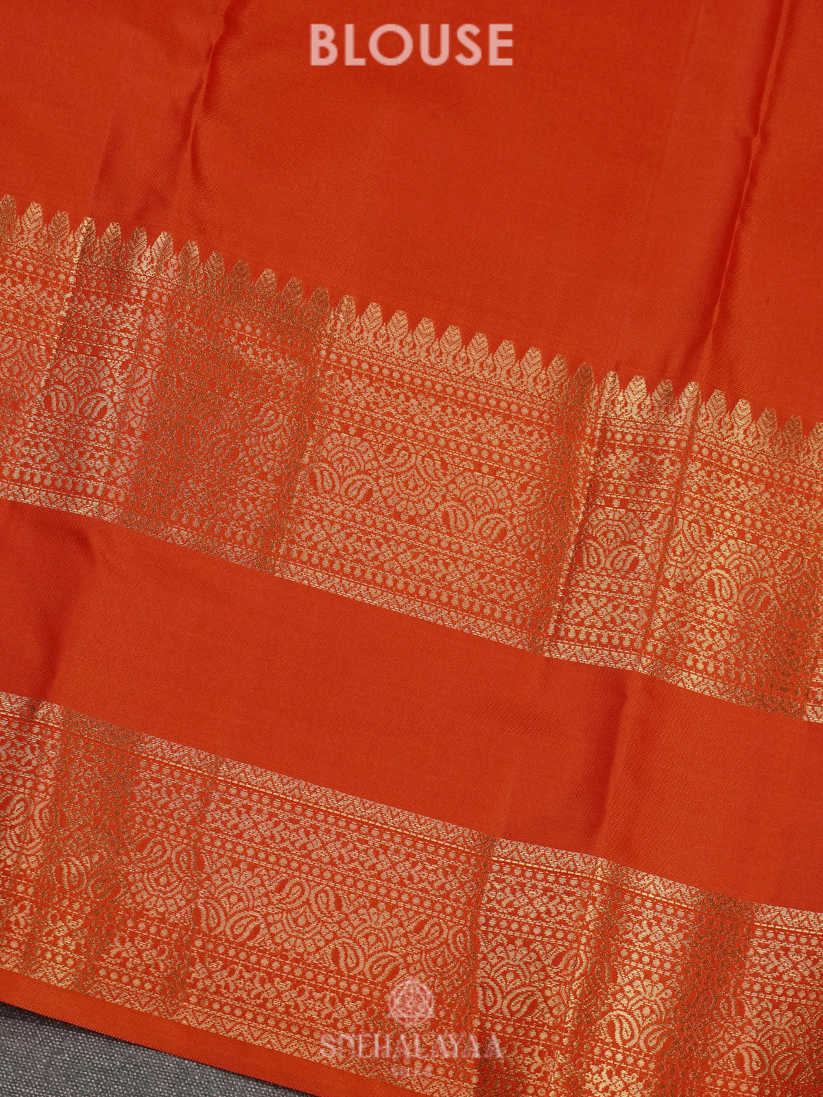 Orange Art Silk Saree