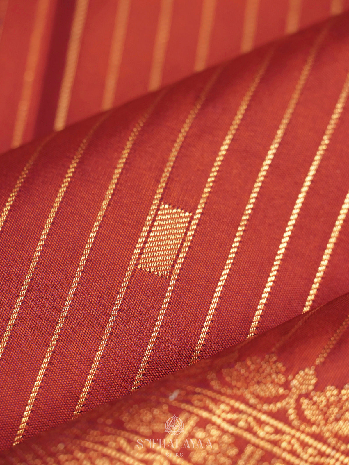 Orange Art Silk Saree