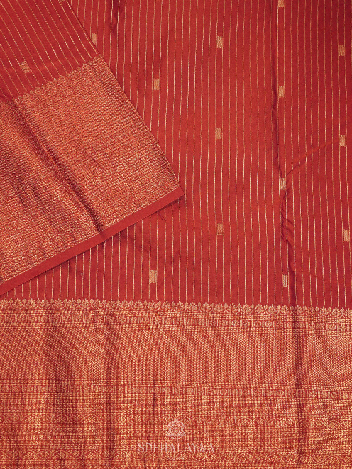 Orange Art Silk Saree