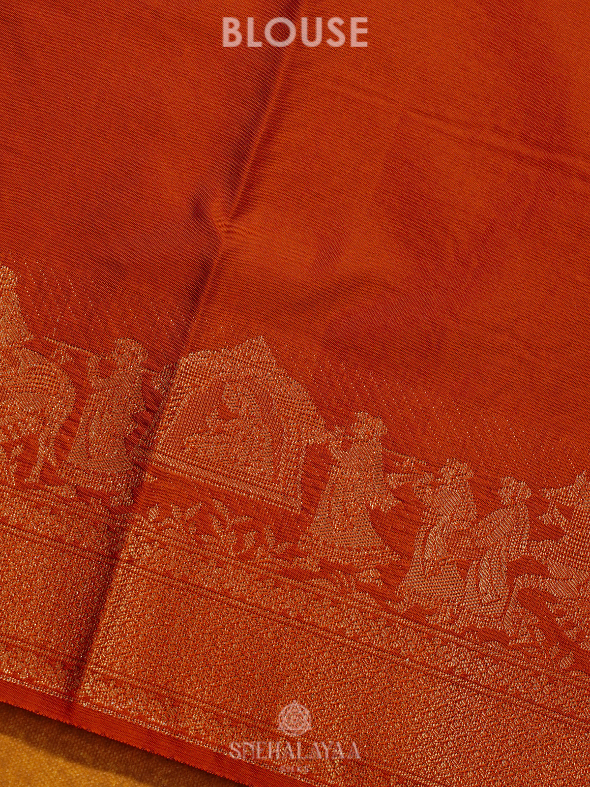 Orange Art Silk Saree