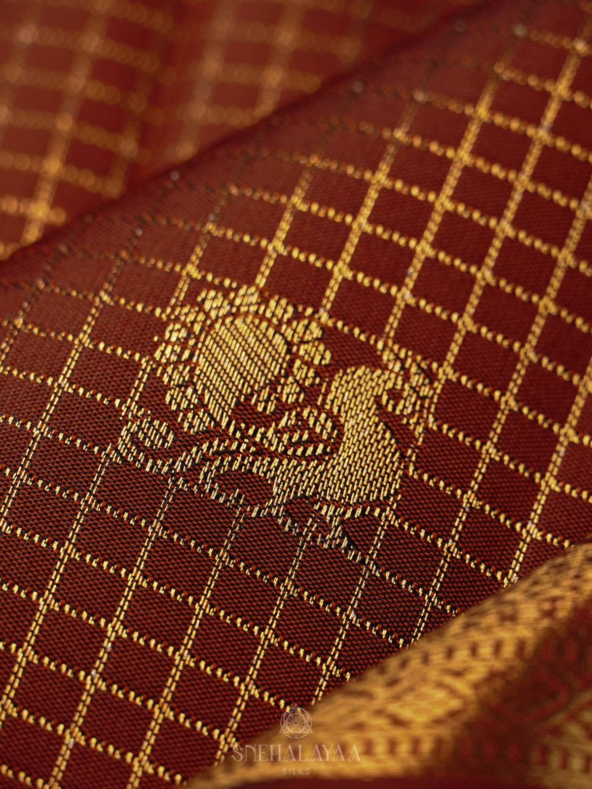 Brown Art Silk Saree
