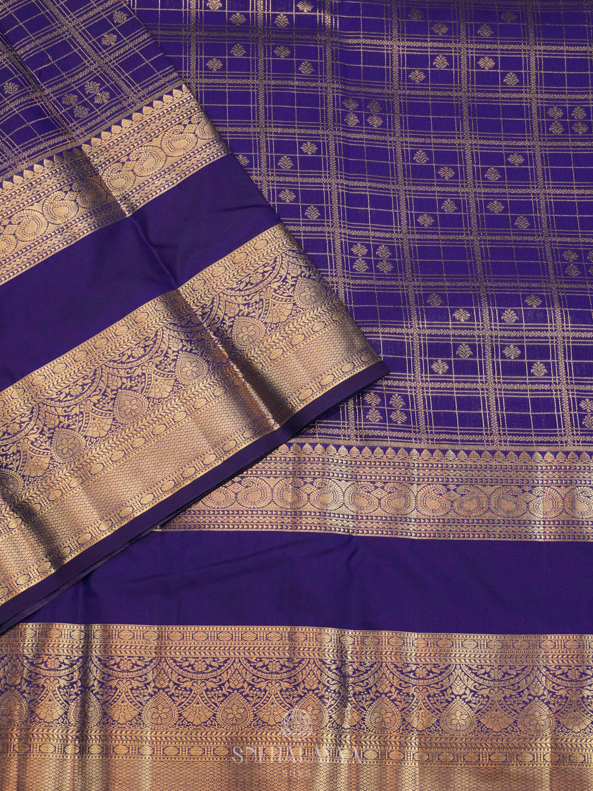 Navy Blue Art Silk Saree