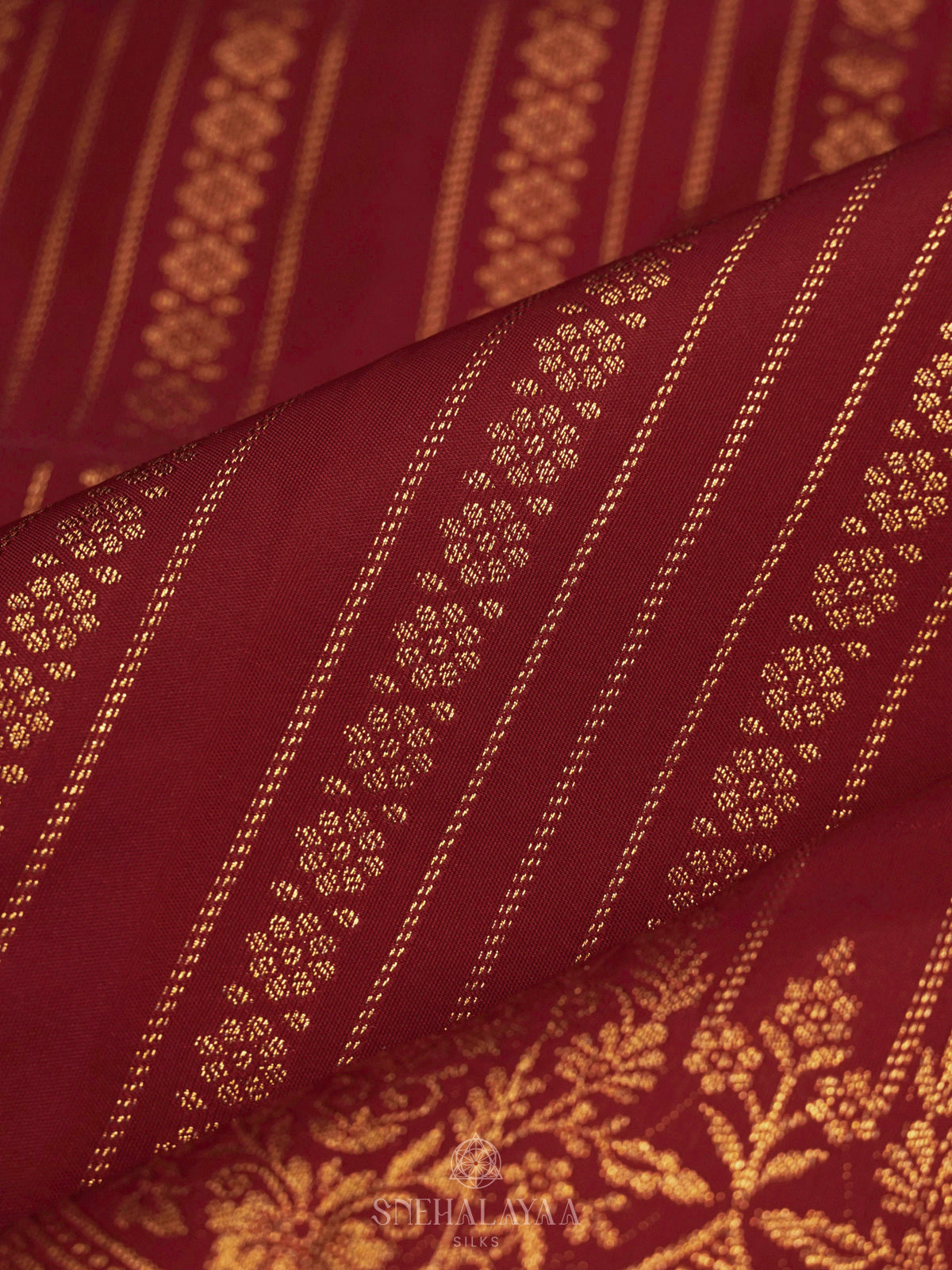 Maroon Art Silk Saree
