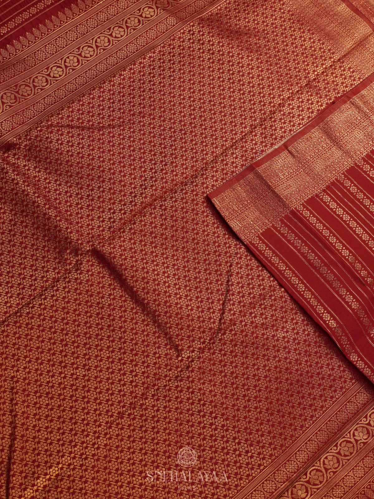 Maroon Art Silk Saree