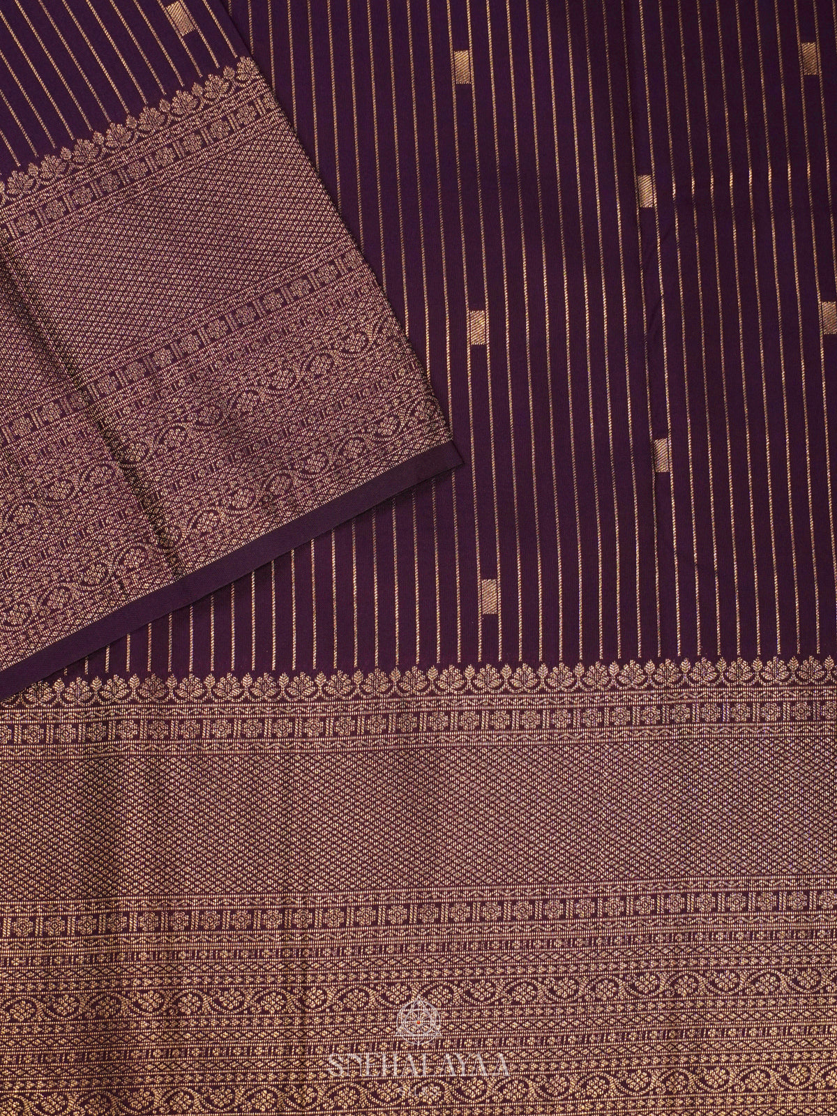 Purple Art Silk Saree