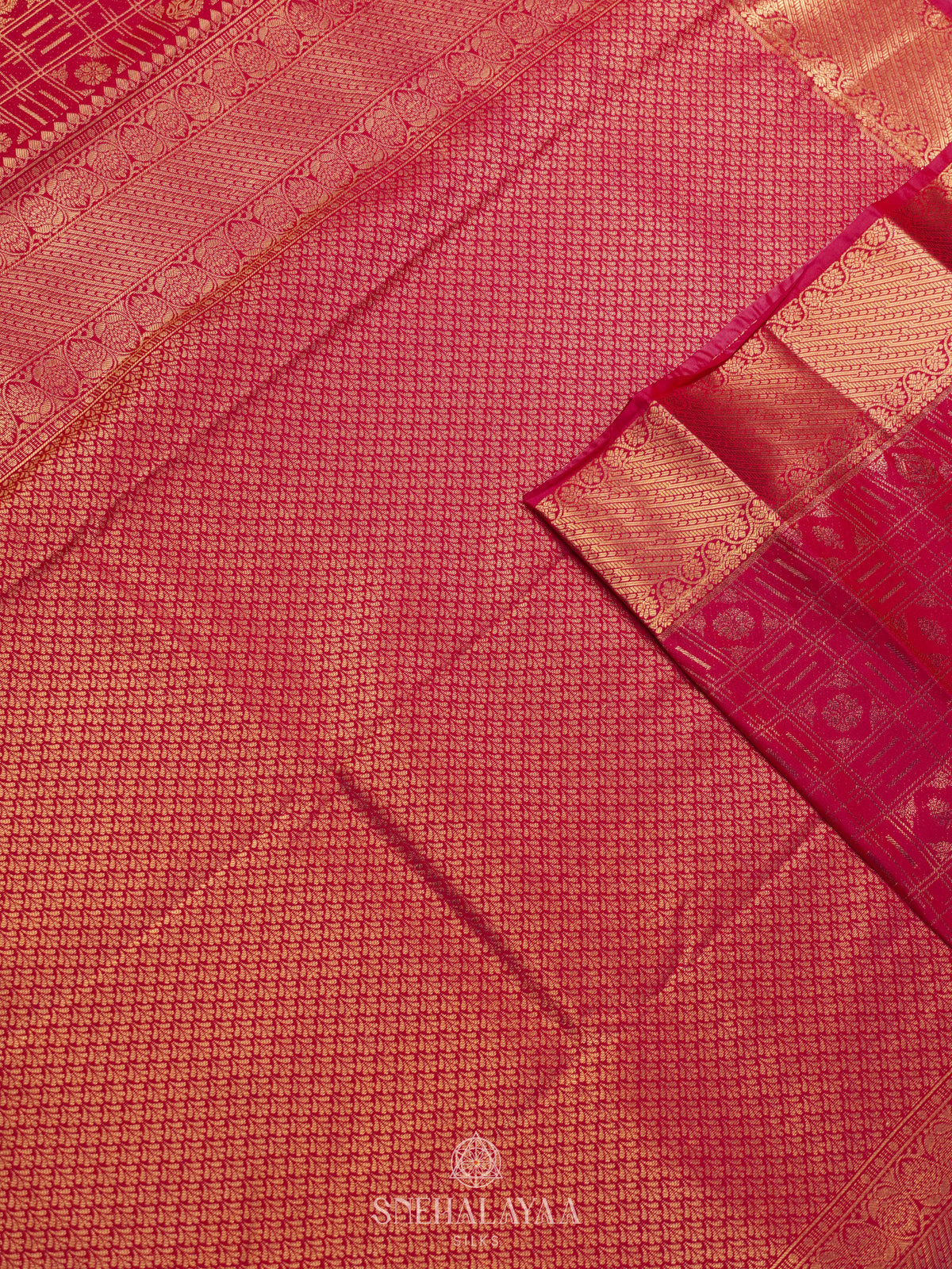 Rani Pink Art Silk Saree