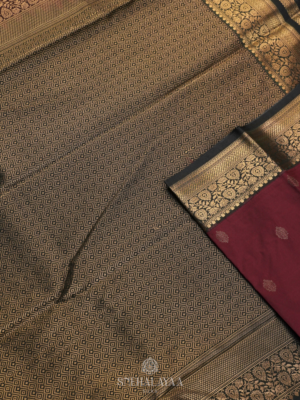 Brown Art Silk Saree