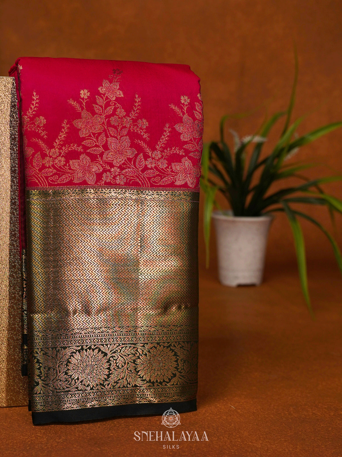 Pink Art Silk Saree