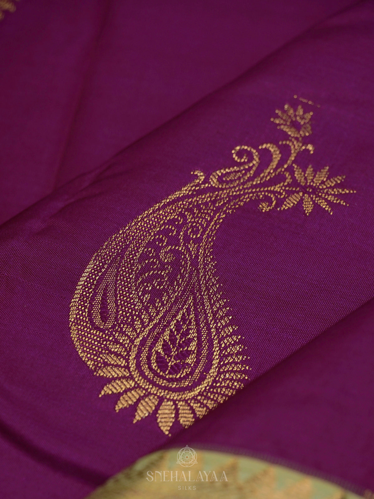 Purple Art Silk Saree