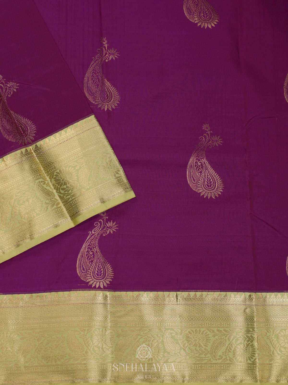 Purple Art Silk Saree
