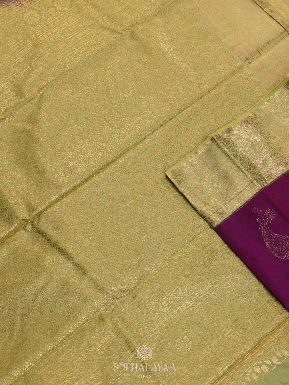 Purple Art Silk Saree