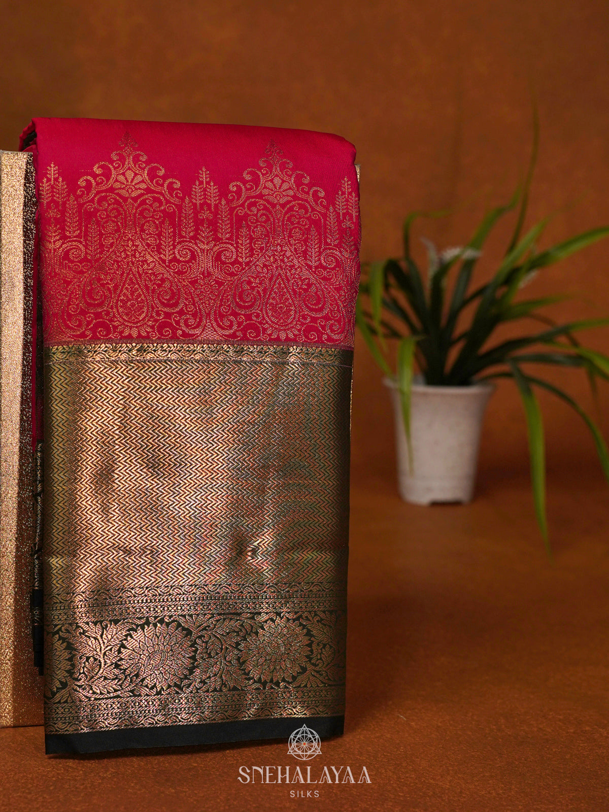 Pink Art Silk Saree