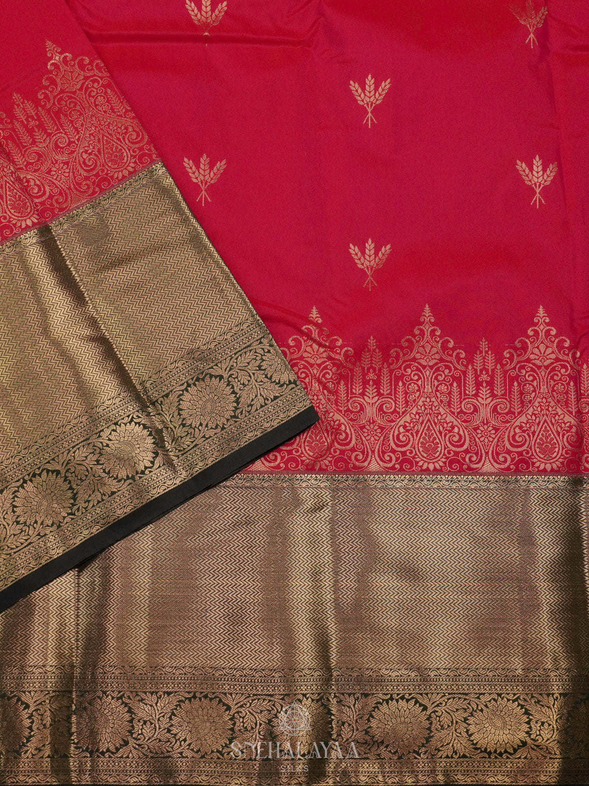 Pink Art Silk Saree