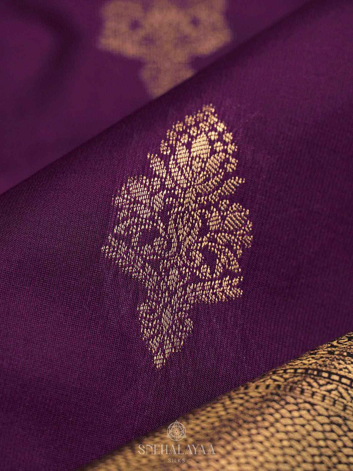 Purple Art Silk Saree