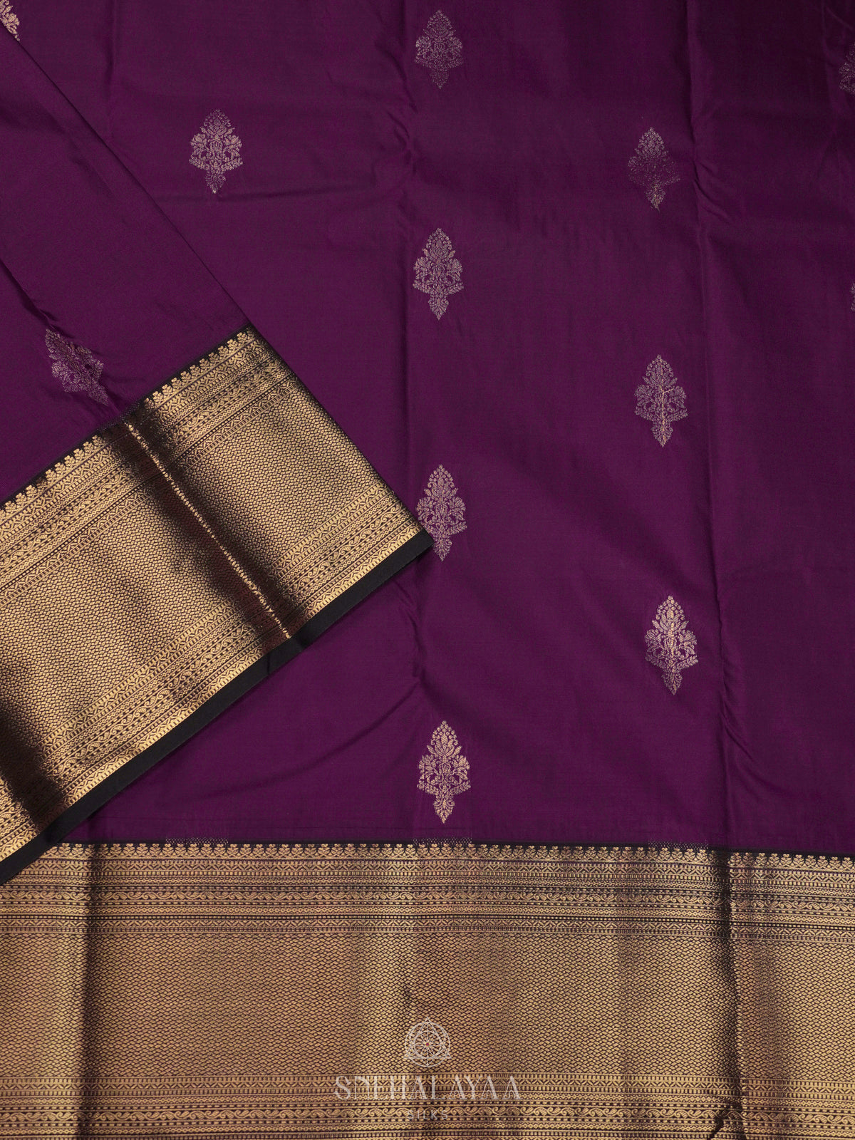 Purple Art Silk Saree