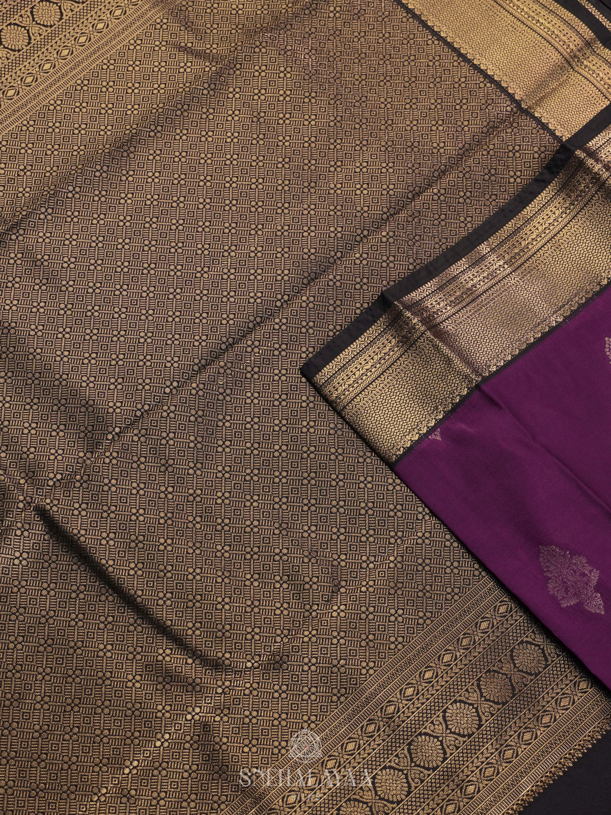Purple Art Silk Saree