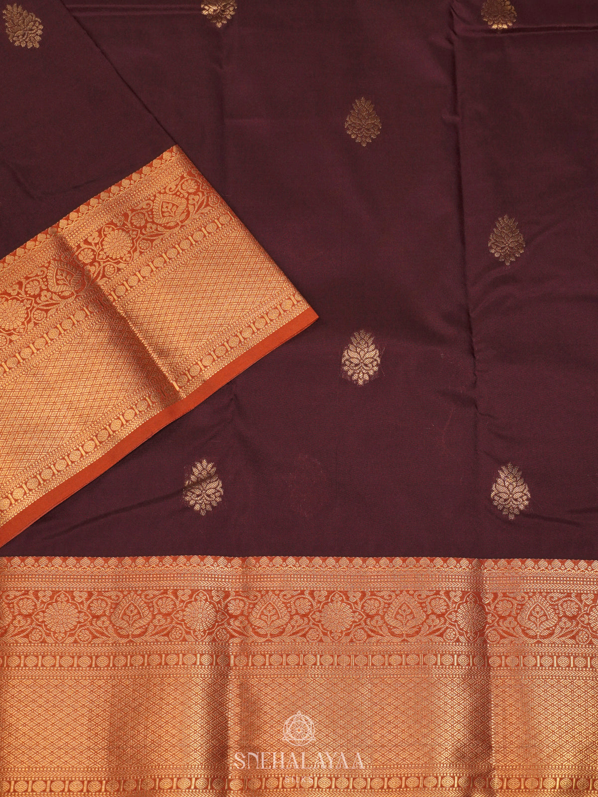 Coffee Brown Art Silk Saree