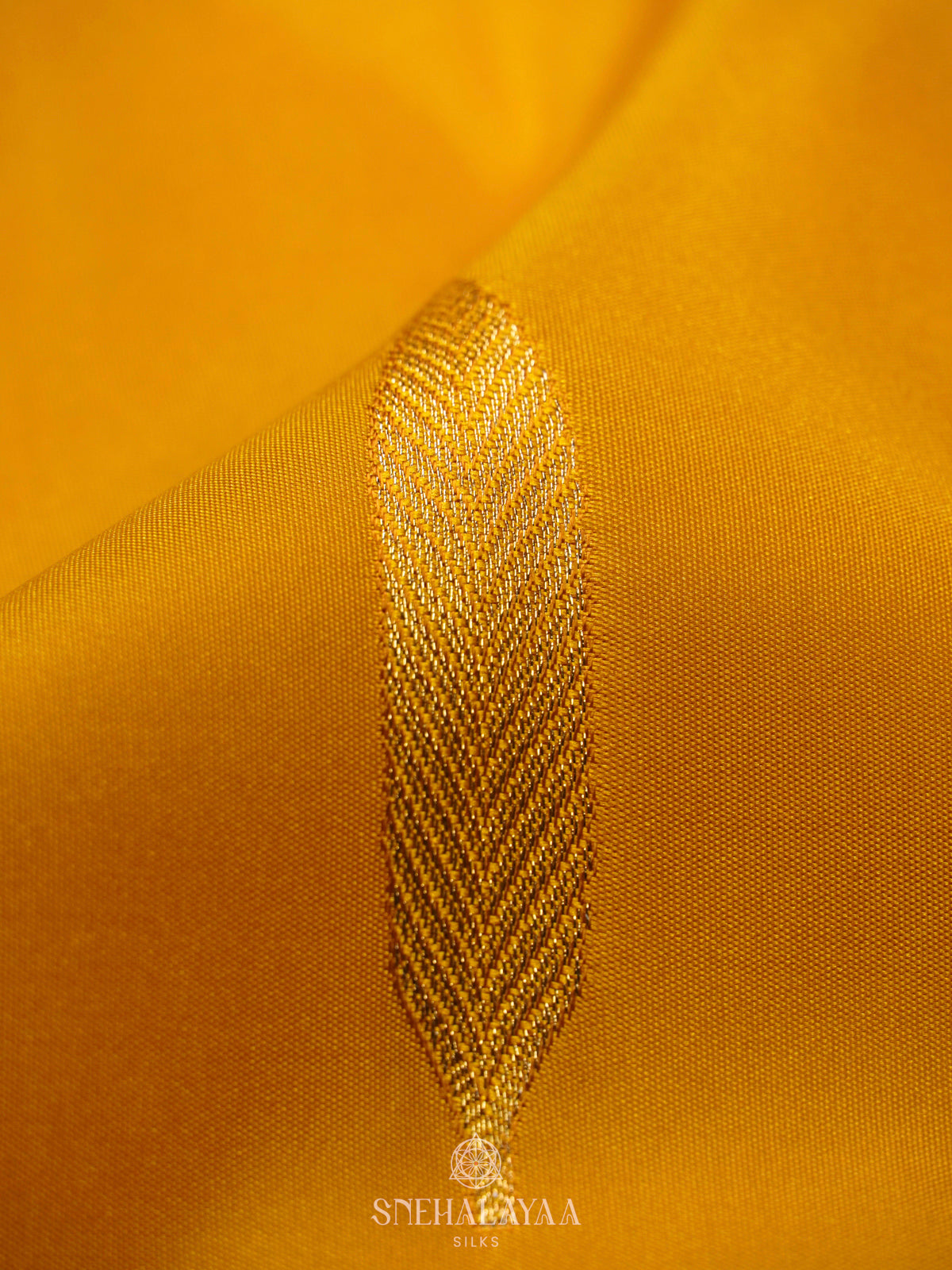 Mango Yellow Art Silk Saree