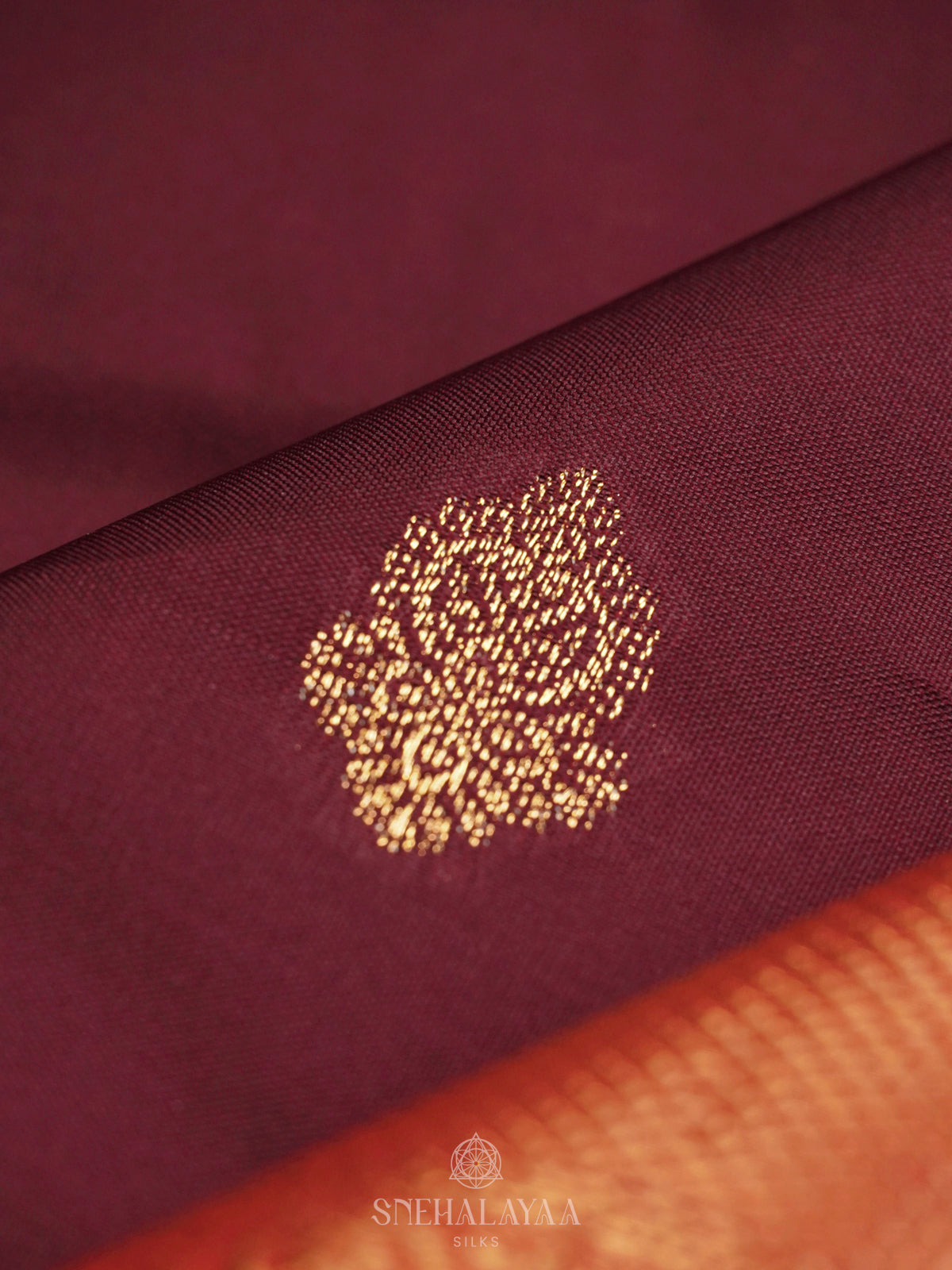 Burgundy Art Silk Saree