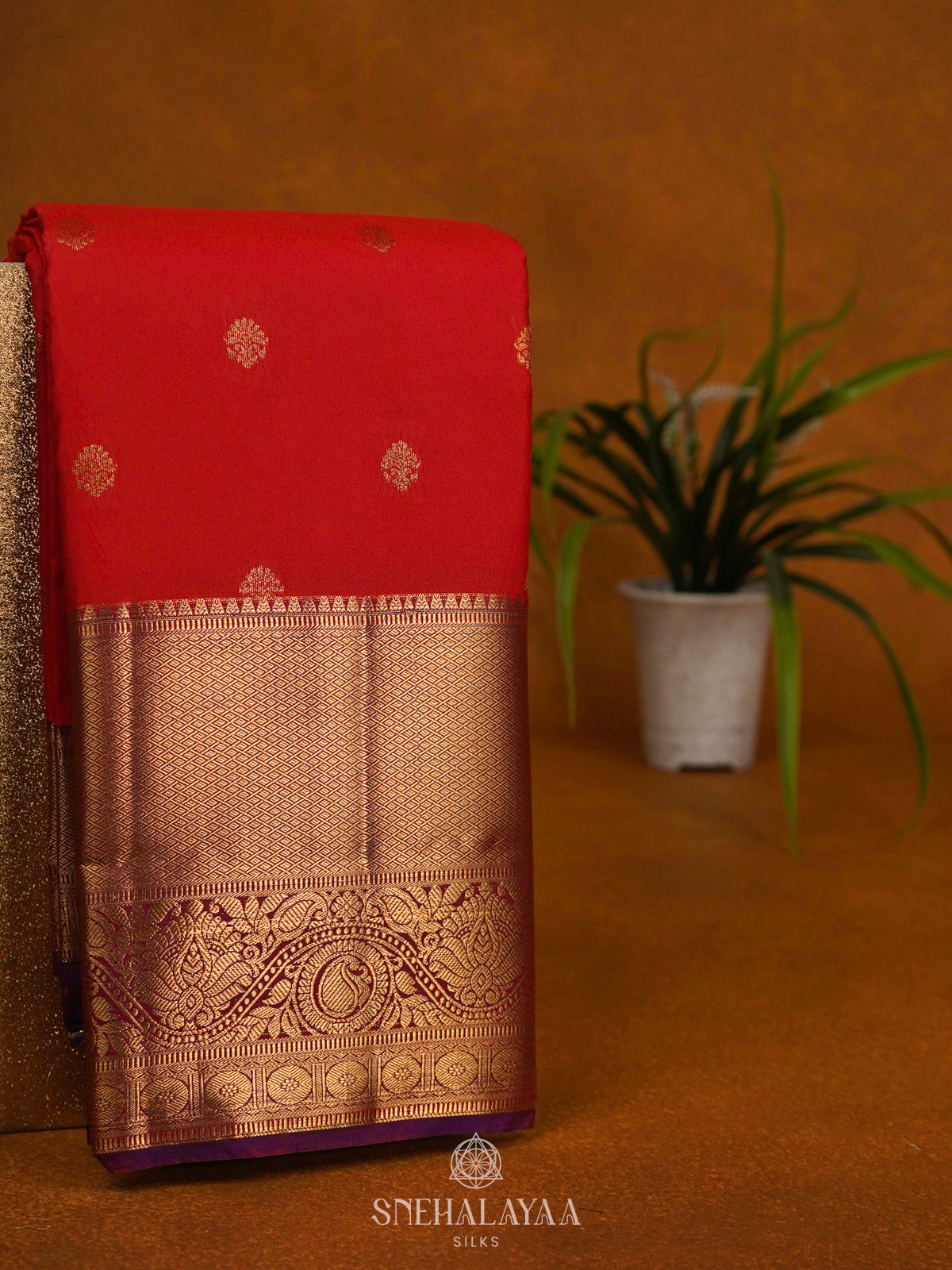 Red Art Silk Saree