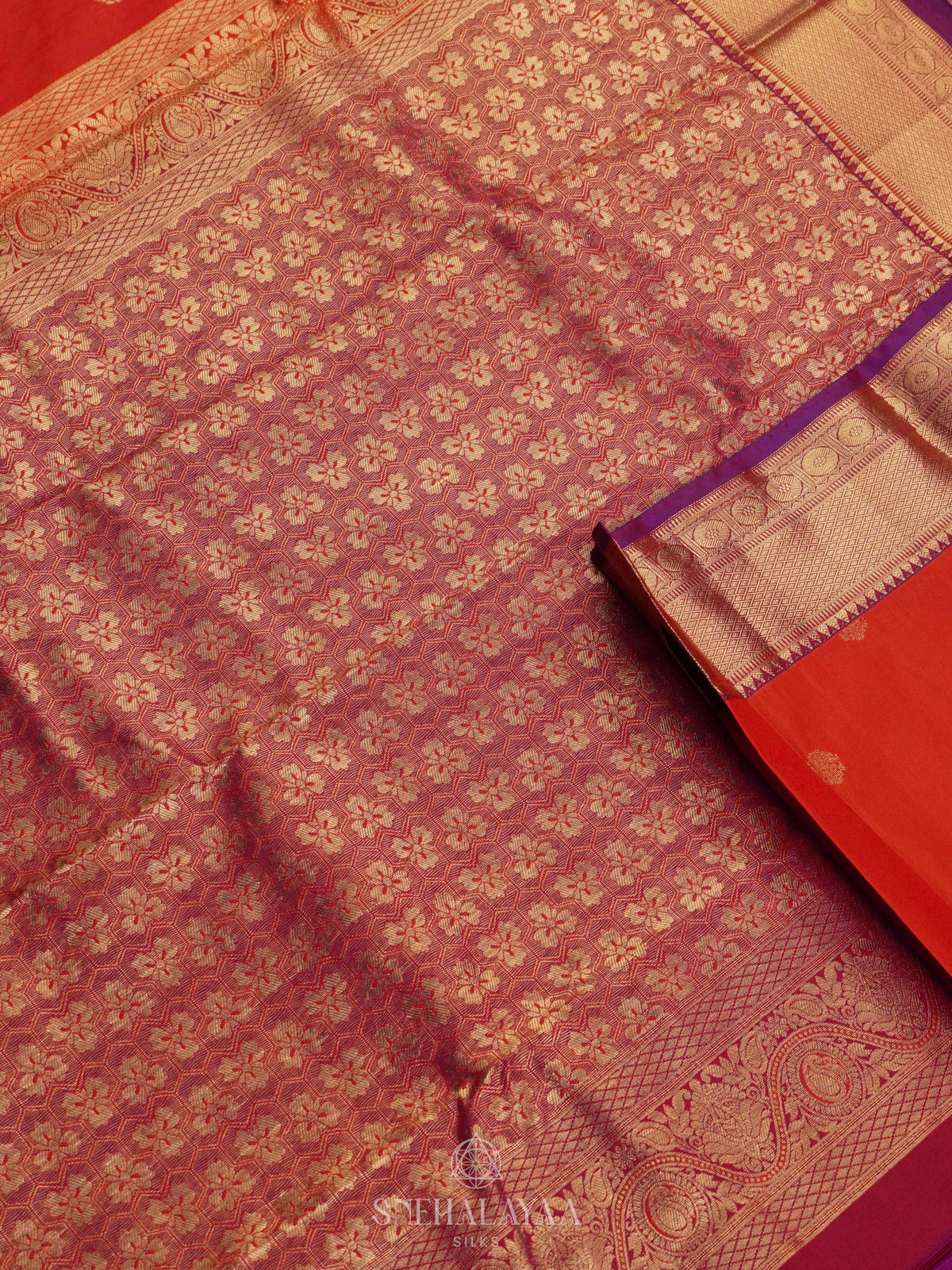 Red Art Silk Saree