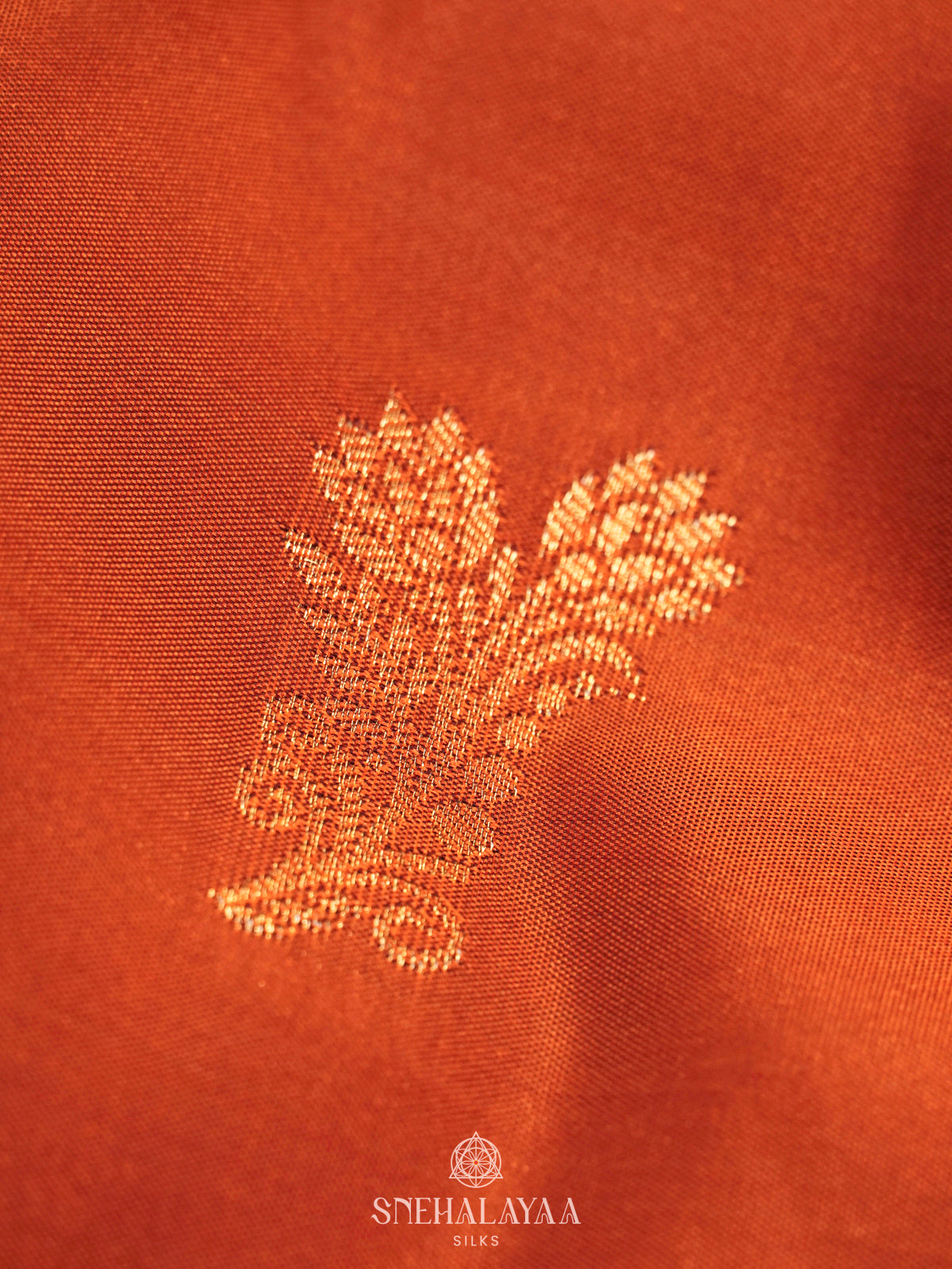Burnt Orange Art Silk Saree