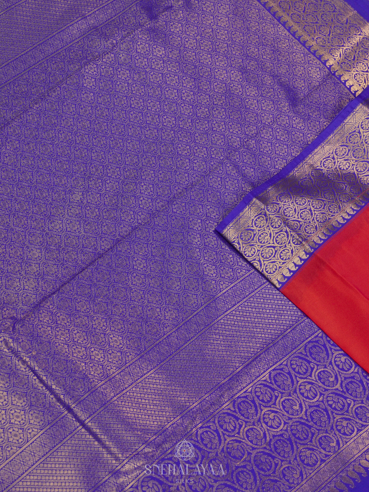Ruby Red Art Silk Saree