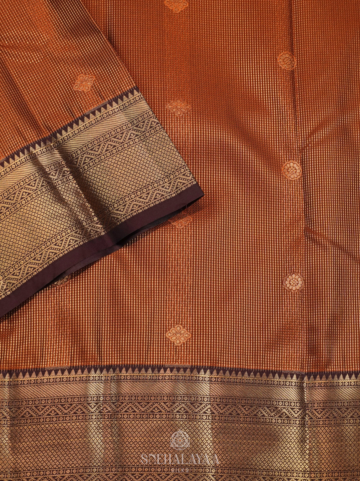 Brown Art Silk Saree