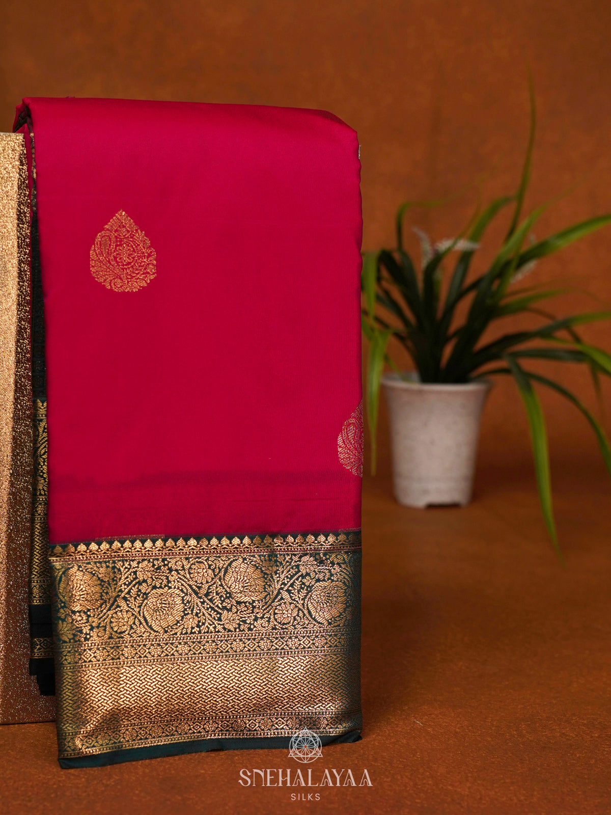 Pink Art Silk Saree