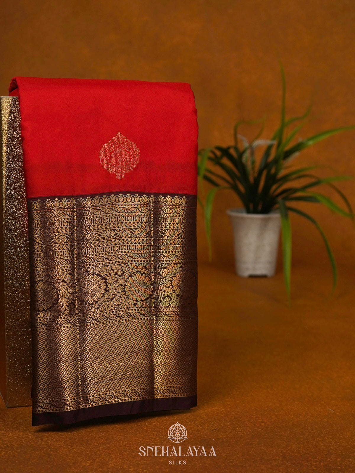 Red Art Silk Saree