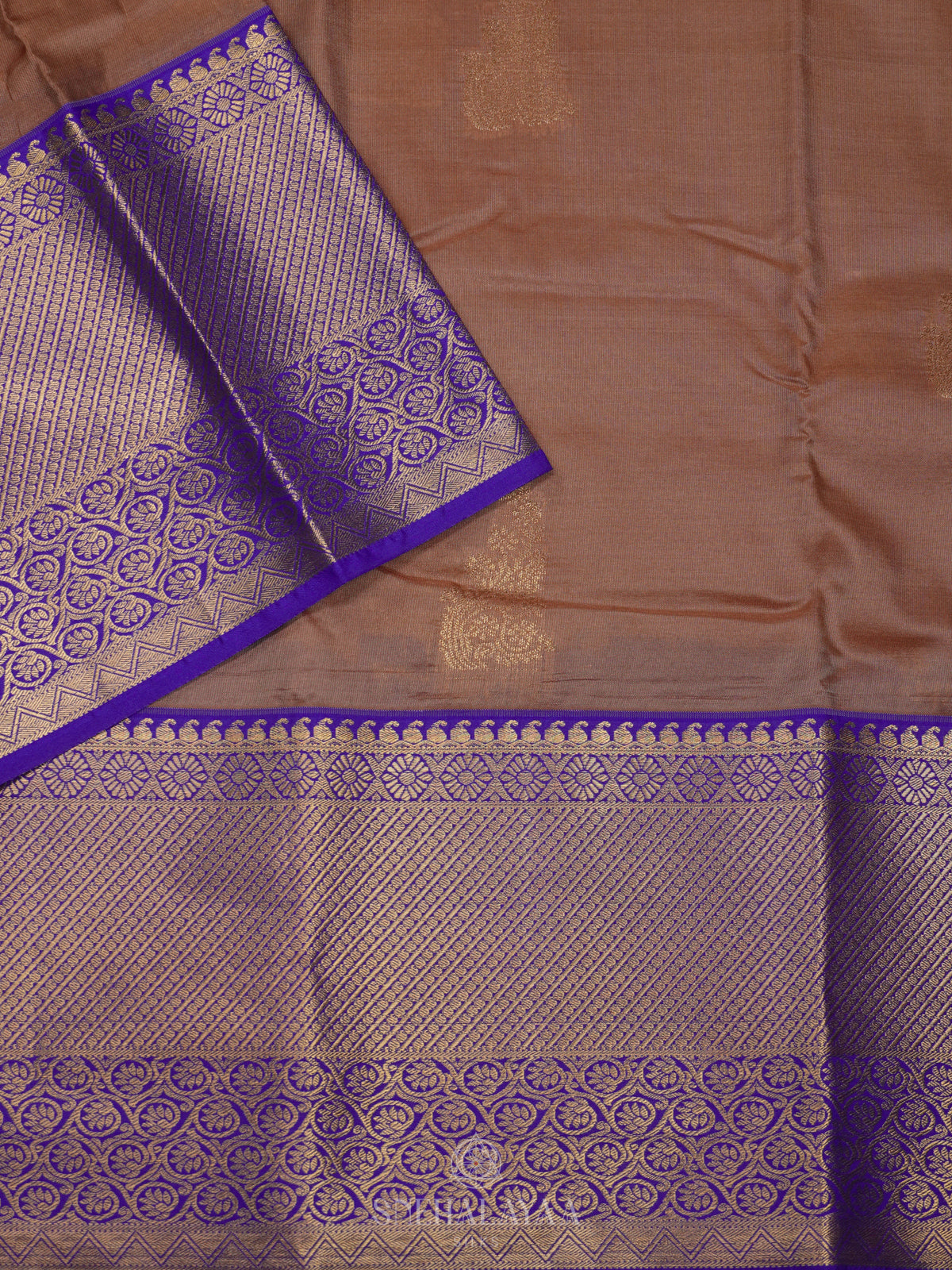 Brown Art Silk Saree