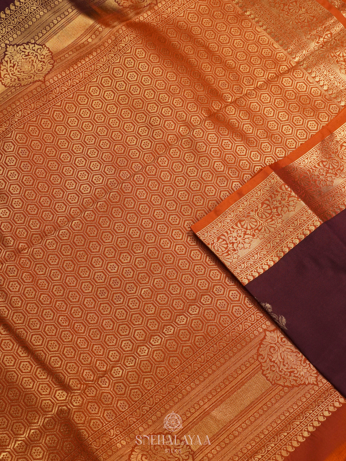 Coffee Brown Art Silk Saree