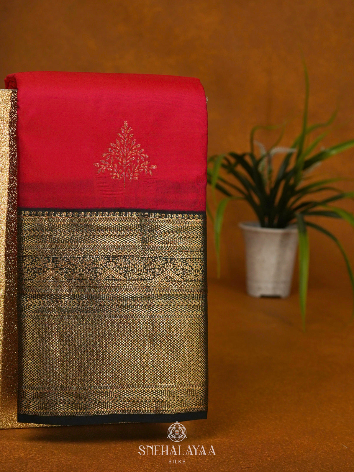 Red Art Silk Saree