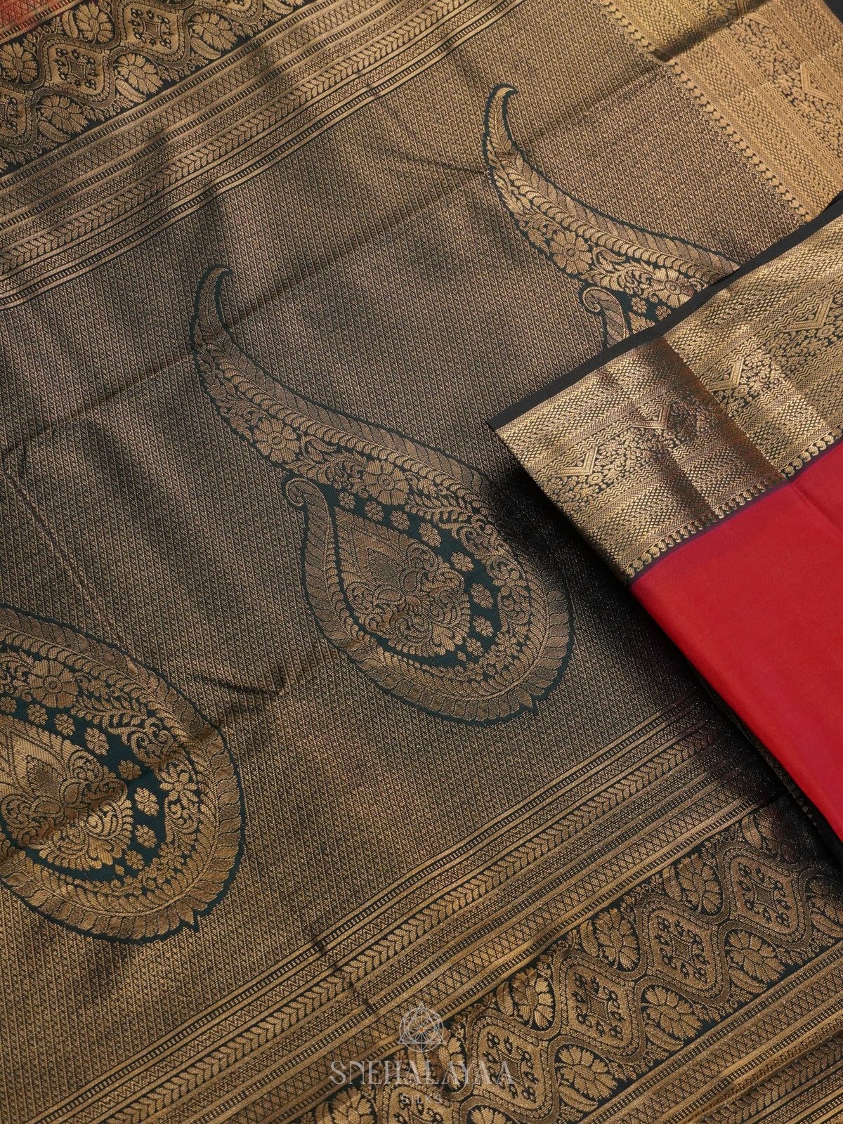 Red Art Silk Saree