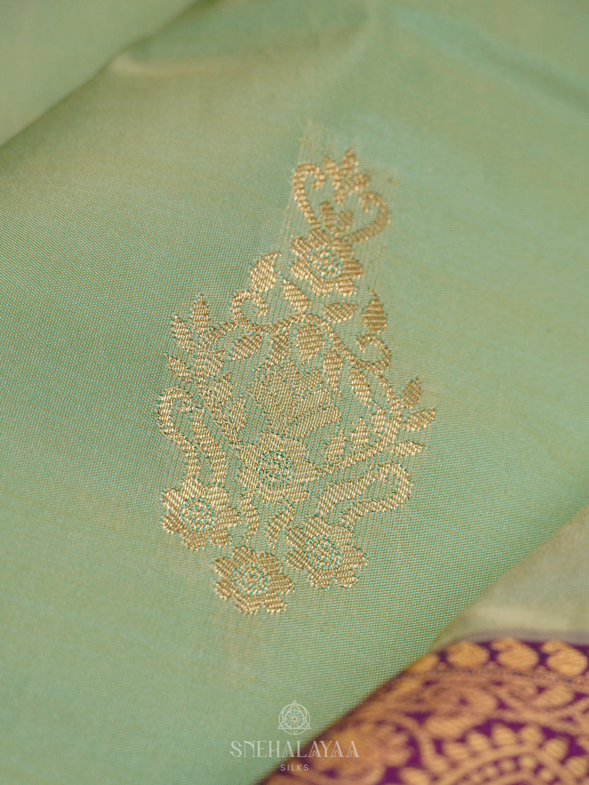 Pale Green Art Silk Saree