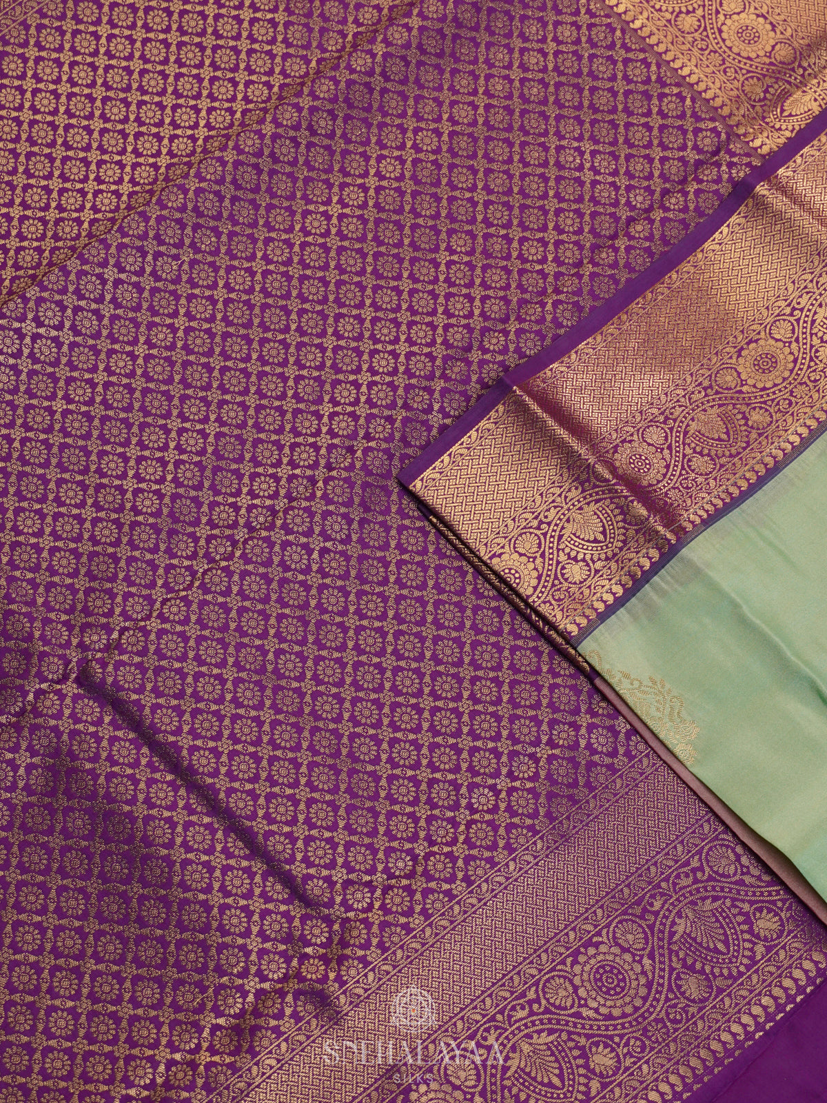 Pale Green Art Silk Saree