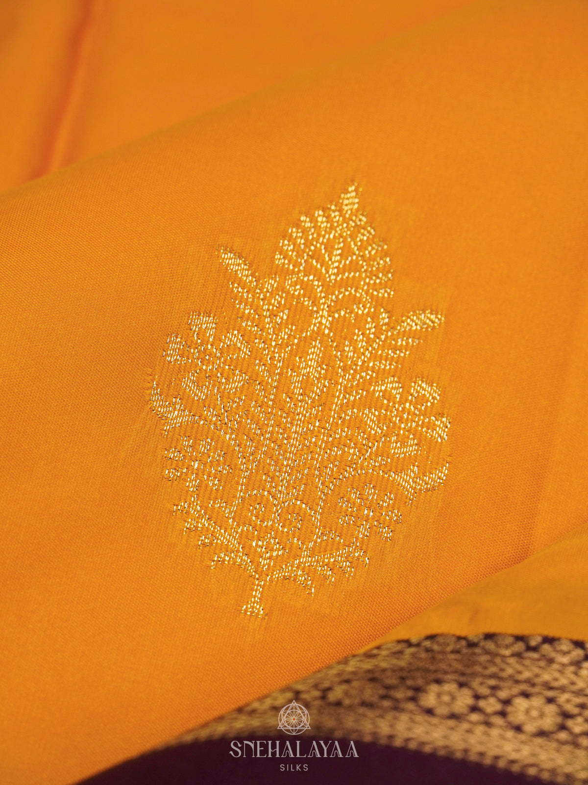 Mango Yellow Art Silk Saree