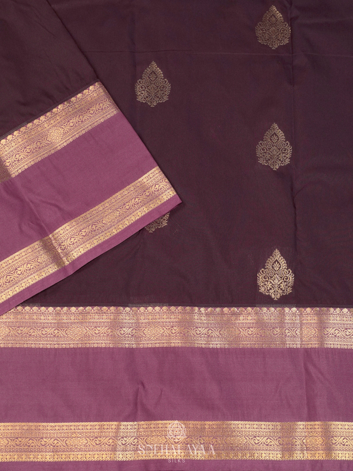 Coffee Brown Art Silk Saree
